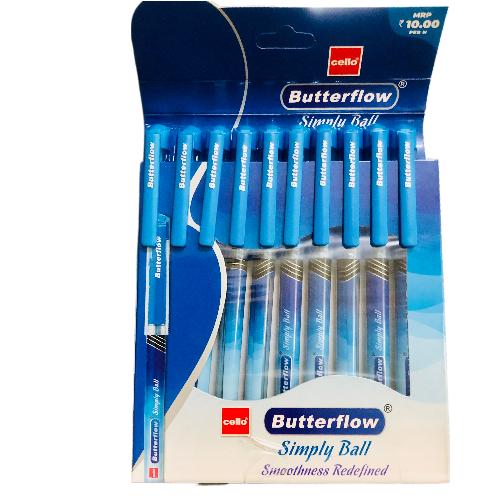 Cello Butterflow Simply Ball Pen Set | Pack of 10 Ball Pens